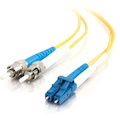 C2G-3m LC-ST 9/125 OS1 Duplex Singlemode Fiber Optic Cable (TAA Compliant) - Yellow