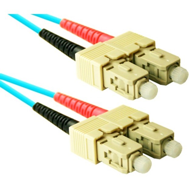 ENET 25M SC/SC Duplex Multimode 50/125 10Gb OM3 or Better Aqua Fiber Patch Cable 25 meter SC-SC Individually Tested