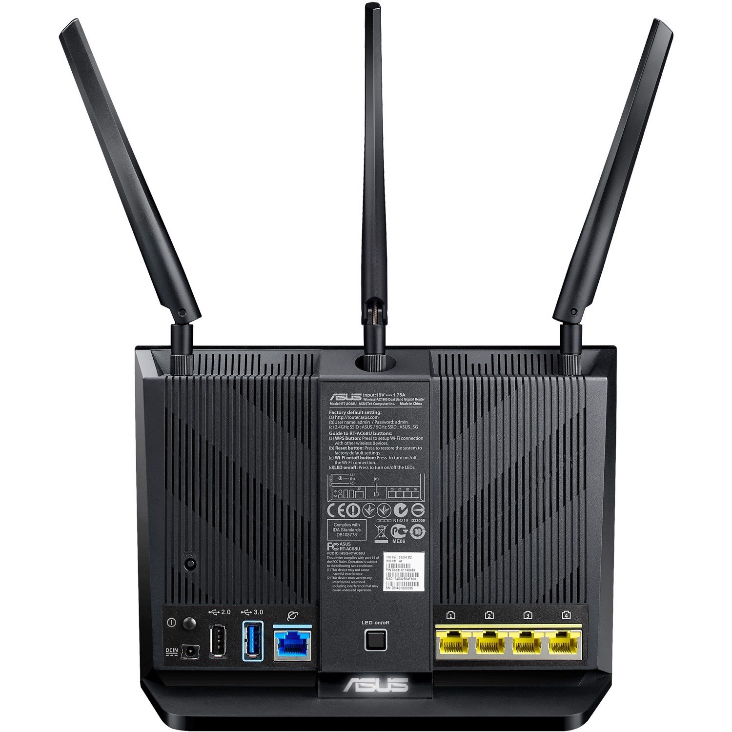 Asus RT-AC68U Wi-Fi 5 IEEE 802.11ac  Wireless Router