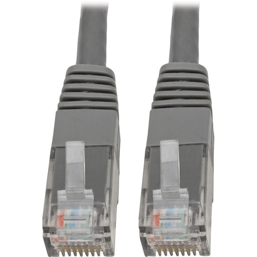 Eaton Tripp Lite Series Cat6 Gigabit Molded (UTP) Ethernet Cable (RJ45 M/M), PoE, Gray, 15 ft. (4.57 m)