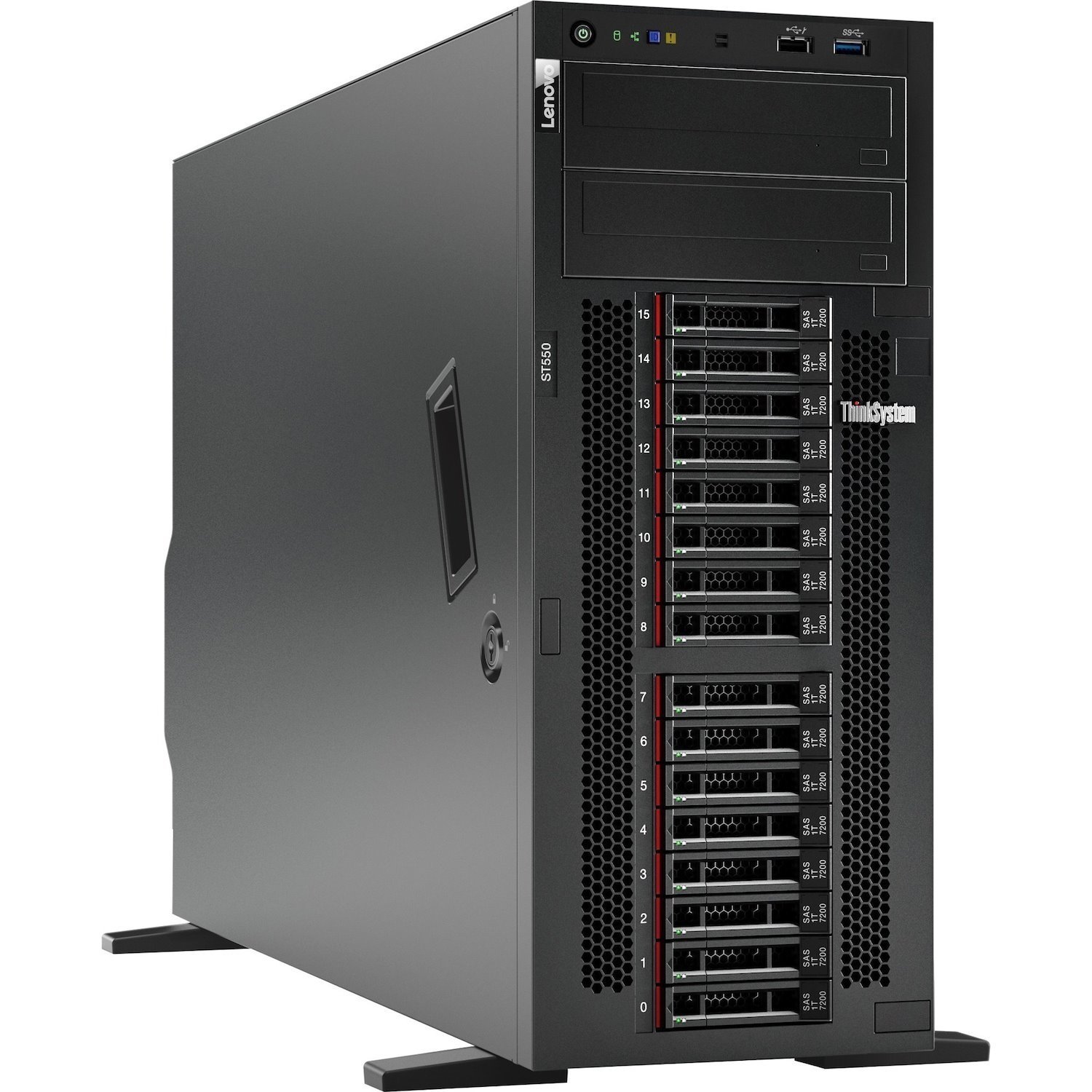 Lenovo ThinkSystem ST550 7X10A0F5EA 4U Tower Server - 1 x Intel Xeon Silver 4210 2.20 GHz - 32 GB RAM - 12Gb/s SAS Controller