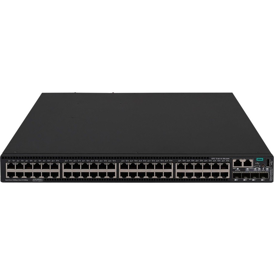 HPE FlexNetwork 5140 HI 5140 48G PoE+ 4SFP+ HI 48 Ports Manageable Ethernet Switch - Gigabit Ethernet, 10 Gigabit Ethernet - 10/100/1000Base-T, 10GBase-X