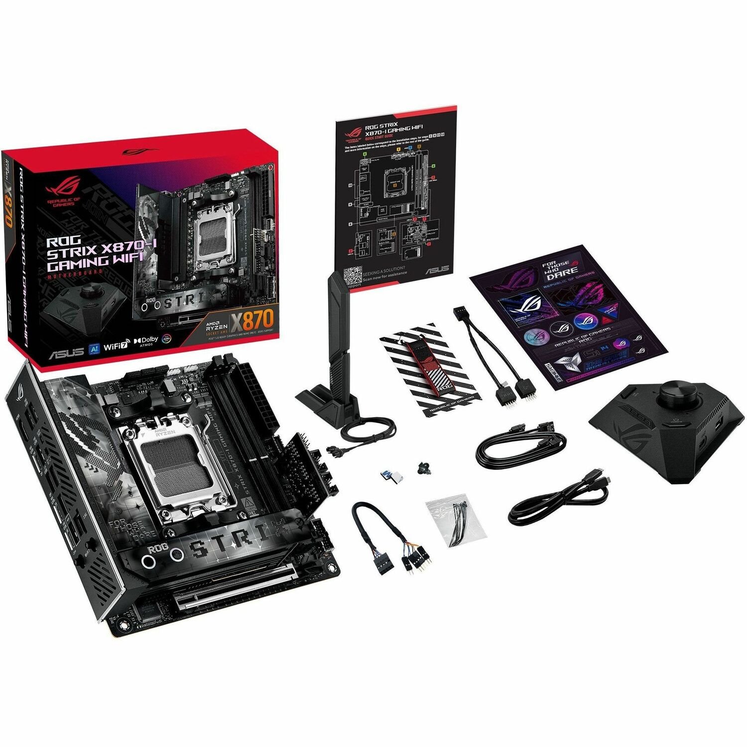 Asus ROG Strix X870-I GAMING WIFI Gaming Desktop Motherboard - AMD X870 Chipset - Socket AM5 - Mini ITX