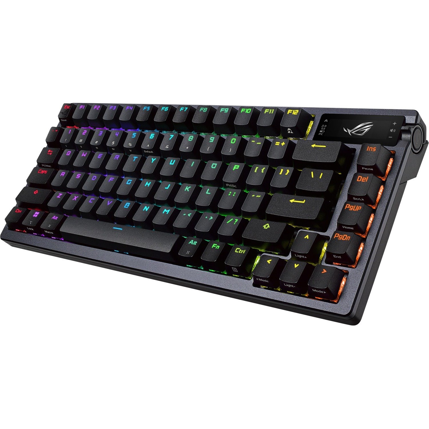Asus ROG Azoth Gaming Keyboard - Wired/Wireless Connectivity - USB 2.0 Interface - RGB LED - Gunmetal