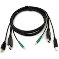 Black Box DisplayPort KVM Cable - USB A-B, 3.5mm Audio, 6-ft. (1.8-m)