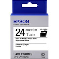 Epson LabelWorks Folder Tab LK Tape Cartridge ~1" Black on White