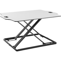 Amer Mounts Ultra Slim Height Adjustable Standing Desk- White Finish