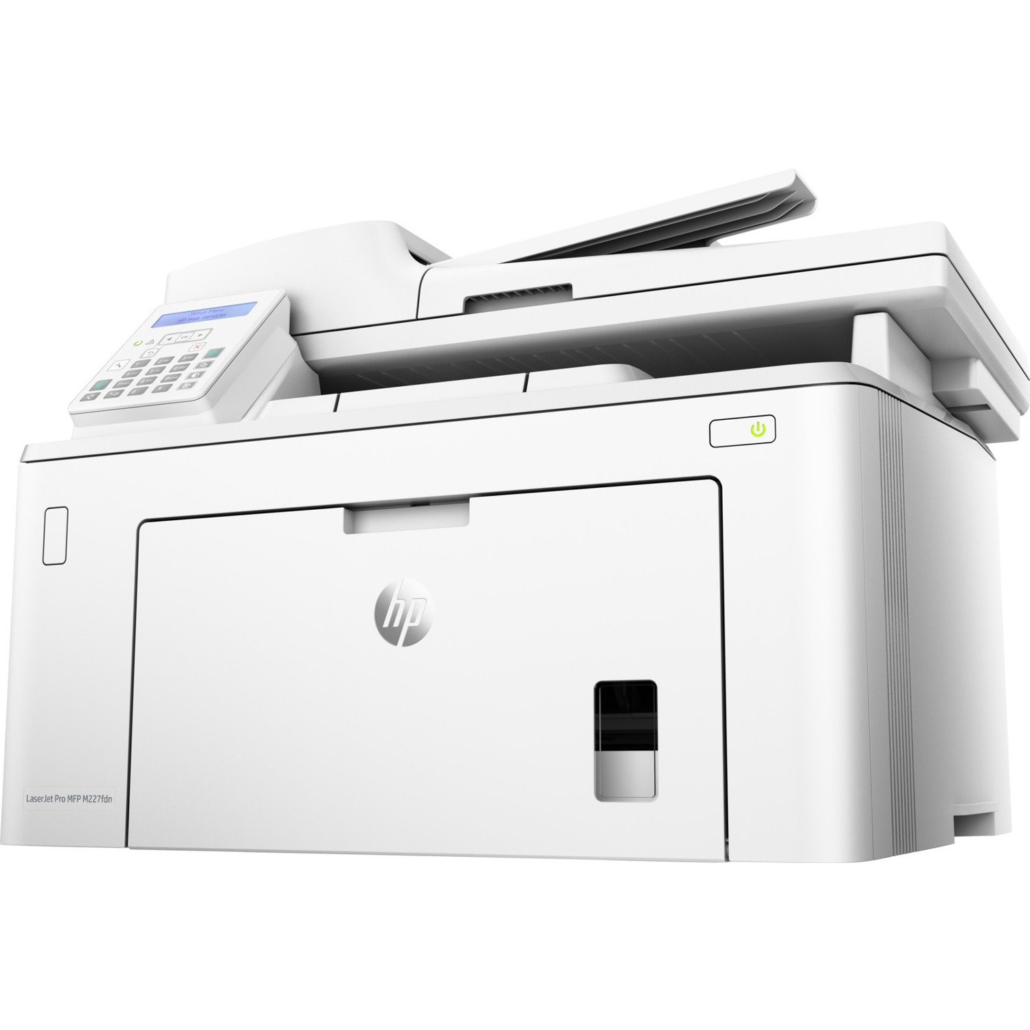 HP LaserJet Pro M227 M227fdn Laser Multifunction Printer-Monochrome-Copier/Fax/Scanner-30 ppm Mono Print-1200x1200 Print-Automatic Duplex Print-30000 Pages Monthly-250 sheets Input-Color Scanner-1200 Optical Scan-Monochrome Fax- Ethernet