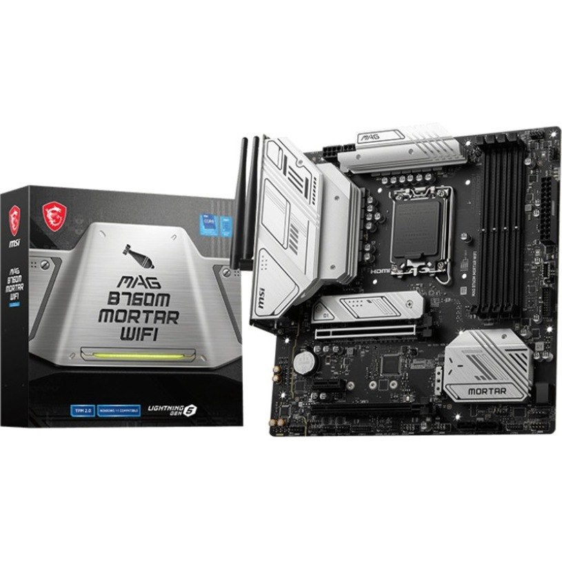 Buy MSI MAG B760M MORTAR WIFI Gaming Desktop Motherboard - Intel B760 ...