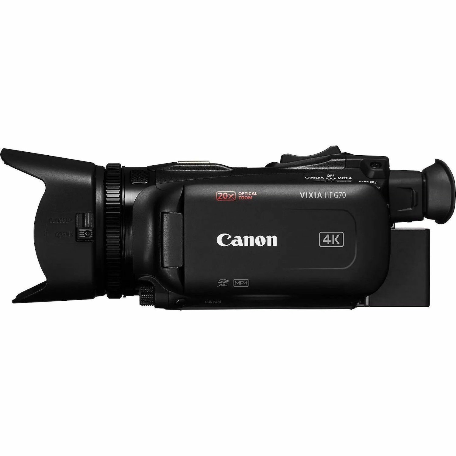 Canon VIXIA HF G70 Digital Camcorder - 3.5" LCD Touchscreen - 1/2.3" CMOS - 4K, Full HD