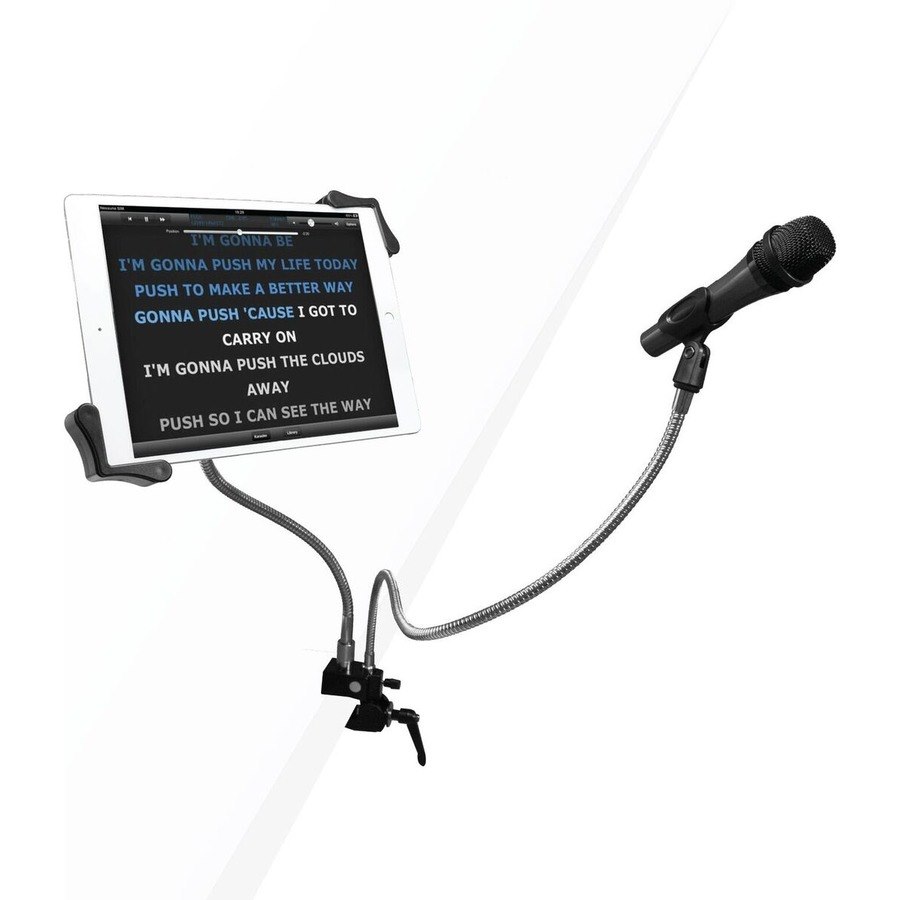 CTA Digital Microphone Clip Tablet Holder Gooseneck Clamp 7-13In Tablets