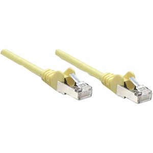 Intellinet Network Patch Cable, Cat6, 0.5m, Yellow, CCA, U/UTP, PVC, RJ45, Gold Plated Contacts, Snagless, Booted, Lifetime Warranty, Polybag