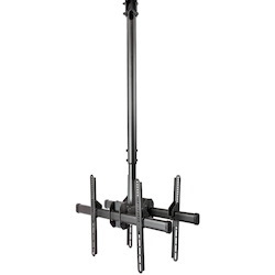 StarTech.com Dual TV Ceiling Mount - Back-to-Back Hanging Dual Screen VESA Pole Mount for 32?-75" TVs - Height Adjustable Telescopic Pole