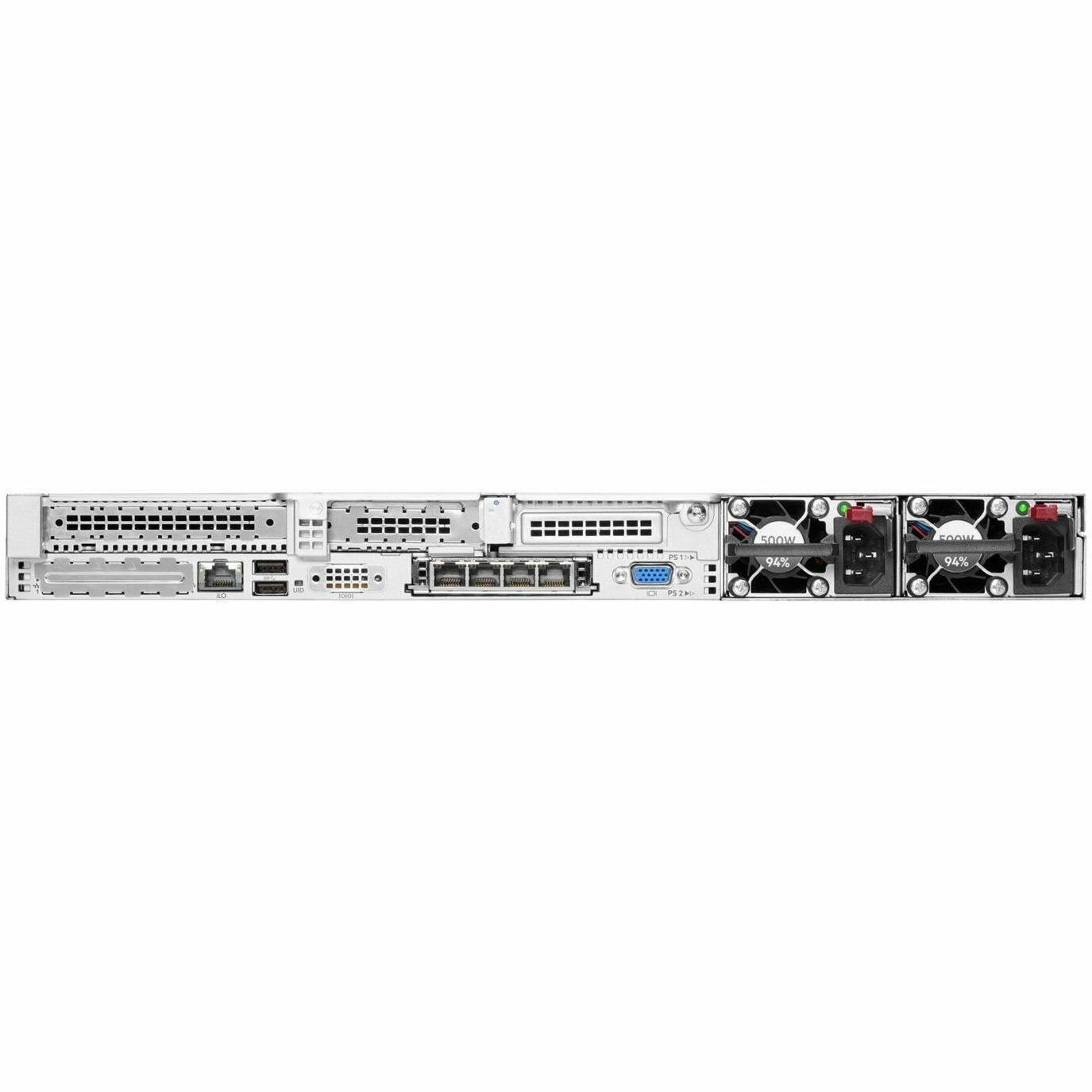 HPE ProLiant DL360 G10 Plus 1U Rack Server - 1 x Intel Xeon Silver 4314 2.4 GHz - 128 GB RAM - 960 GB SSD - (2 x 480GB) SSD Configuration - 12Gb/s SAS, Serial ATA Controller - Smart Choice