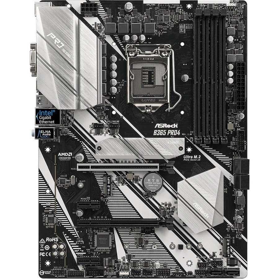 ASRock B365 Pro4 Desktop Motherboard - Intel B365 Chipset - Socket H4 LGA-1151 - Intel Optane Memory Ready - ATX