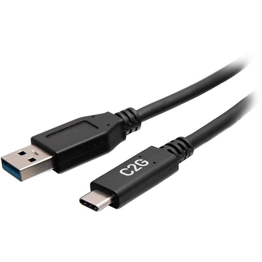 C2G 1ft USB C to USB A Cable - USB C to A Cable - USB 3.2 Gen 1 - 3A, 5Gbps - Black - M/M