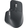 Logitech MX MASTER 3S Mouse - Bluetooth/Radio Frequency - USB - Darkfield - 7 Button(s) - Graphite - 1 Pack