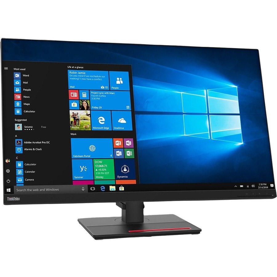 Lenovo ThinkVision T32h-20 32" Class WQHD LCD Monitor - 16:9 - Raven Black