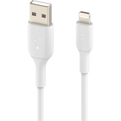 Belkin BoostCharge Lightning to USB-A Cable (2 meter / 6.6 foot, White)