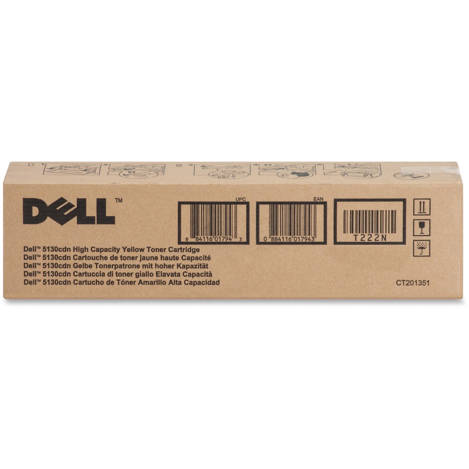 Dell Original High Yield Laser Toner Cartridge - Yellow - 1 Each