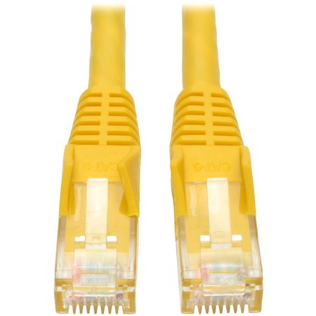 Eaton Tripp Lite Series Cat6 Gigabit Snagless Molded (UTP) Ethernet Cable (RJ45 M/M), PoE, Yellow, 15 ft. (4.57 m)