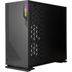 In Win IW-103-BLACK Gaming Computer Case - ATX Motherboard Supported - Mid-tower - Tempered Glass, SECC, Polycarbonate, Acrylonitrile Butadiene Styrene (ABS) - Black