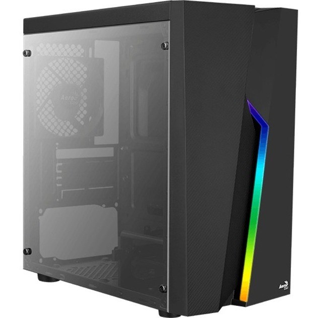 AeroCool Bolt Mini Gaming Computer Case - Micro ATX, Mini ITX Motherboard Supported - Mini-tower - Steel, Tempered Glass - Black