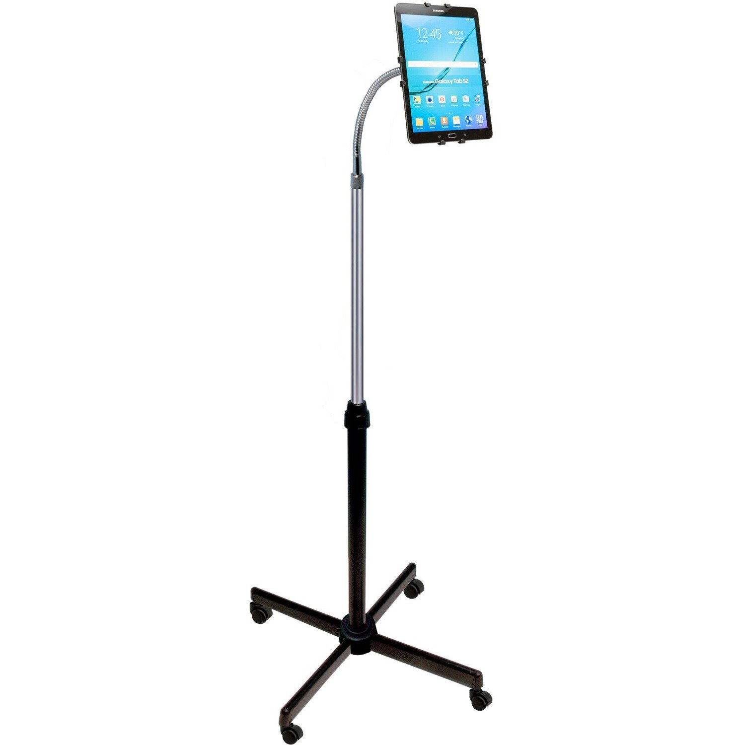 CTA Universal Height-Adjustable Gooseneck Floor Stand for Tablets