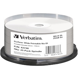 Verbatim 43738 Blu-ray Recordable Media - BD-R - 6x - 25 GB - 25 Pack Spindle