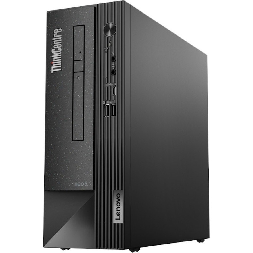 Lenovo ThinkCentre Neo 50s 11SX000PUK Desktop Computer - Intel Core i3 12th Gen i3-12100 Quad-core (4 Core) 3.30 GHz - 8 GB RAM DDR4 SDRAM - 256 GB M.2 PCI Express NVMe 4.0 x4 SSD - Small Form Factor - Black