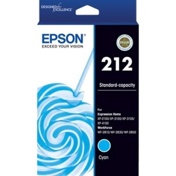 Epson 212 Original Standard Yield Inkjet Ink Cartridge - Cyan - 1 Pack