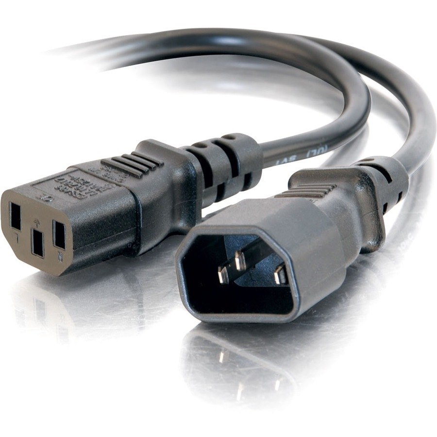C2G 12ft 18 AWG Computer Power Extension Cord (IEC320C14 to IEC320C13)