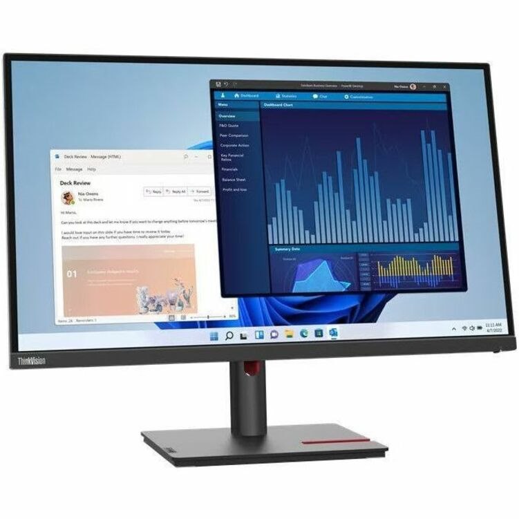 Lenovo ThinkVision T27p-30 27" Class Webcam 4K UHD LED Monitor - 16:9 - Black