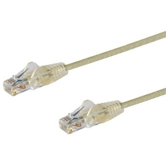 StarTech.com 1 m CAT6 Cable - Slim CAT6 Patch Cord - Grey - Snagless RJ45 Connectors - Gigabit Ethernet Cable - 28 AWG (N6PAT100CMGRS)