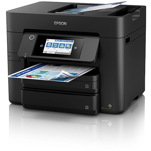 Epson WorkForce Pro WF-4830 Inkjet Multifunction Printer-Color-Copier/Fax/Scanner-4800x2400 dpi Print-Automatic Duplex Print-33000 Pages-500 sheets Input-1200 dpi Optical Scan-Color Fax-Wireless LAN-Epson Connect-Android Printing-Mopria