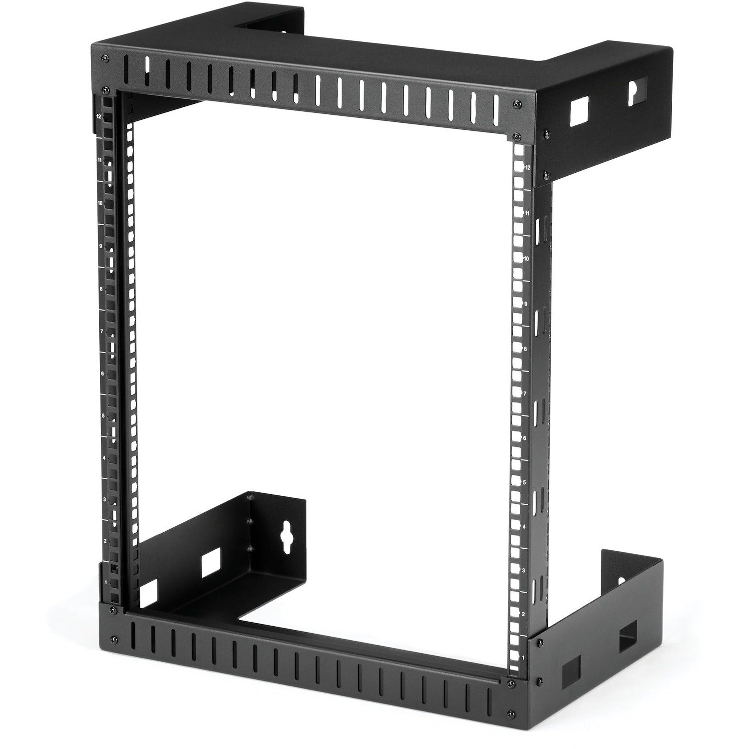 StarTech.com 2-Post 12U Heavy-Duty Wall-Mount Network Rack, 19" Open Frame Server Rack for Computer Equipment, Wall Mount Data Rack~