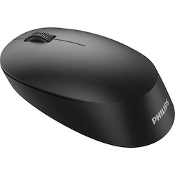 Philips Mouse - Bluetooth/Radio Frequency - Optical - 4 Button(s) - Black