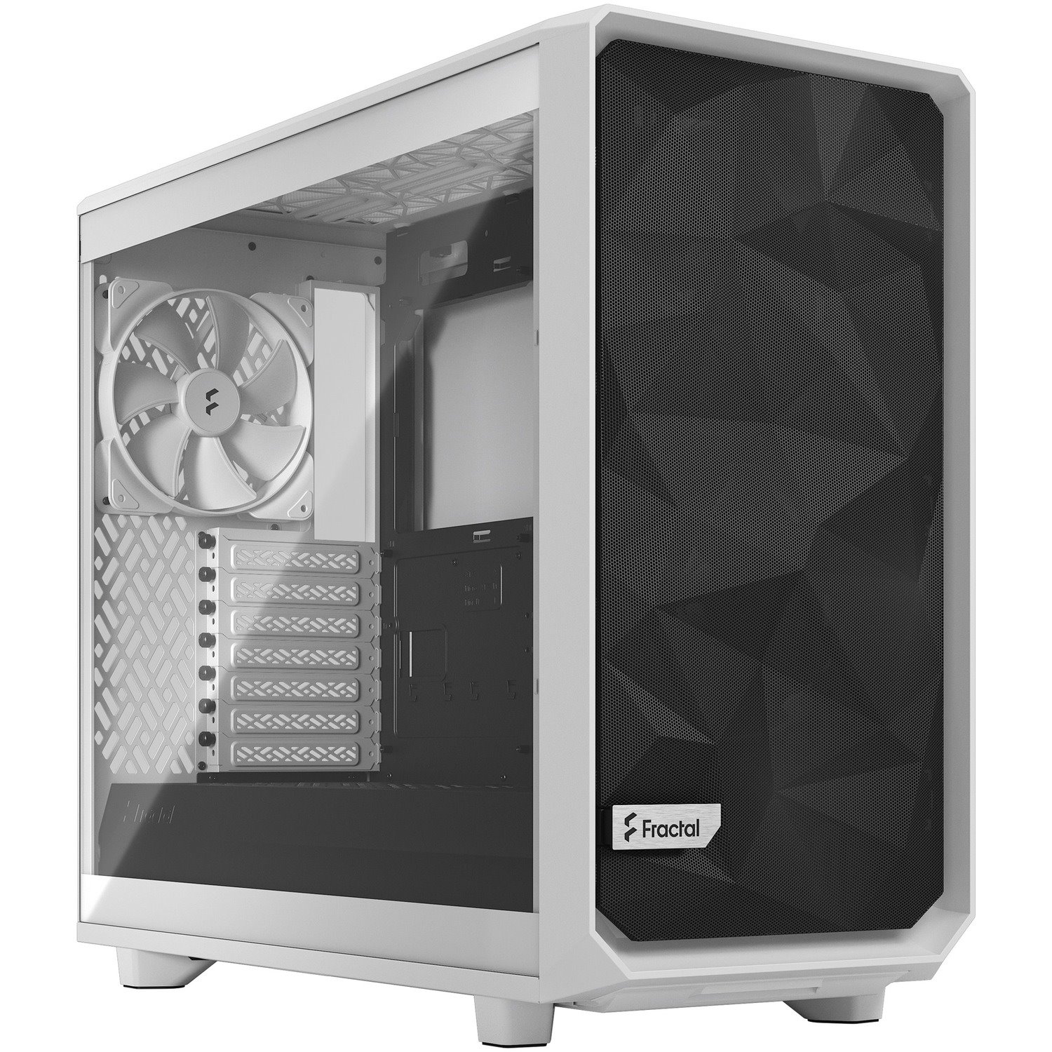 Fractal Design Meshify 2 Lite Computer Case - EATX, ATX Motherboard Supported - Tower - Tempered Glass, Steel - White