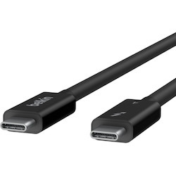 Belkin 3.3 ft Thunderbolt USB-C to USB-C Cable - 24 pin to 24 pin - 100W PD - Black