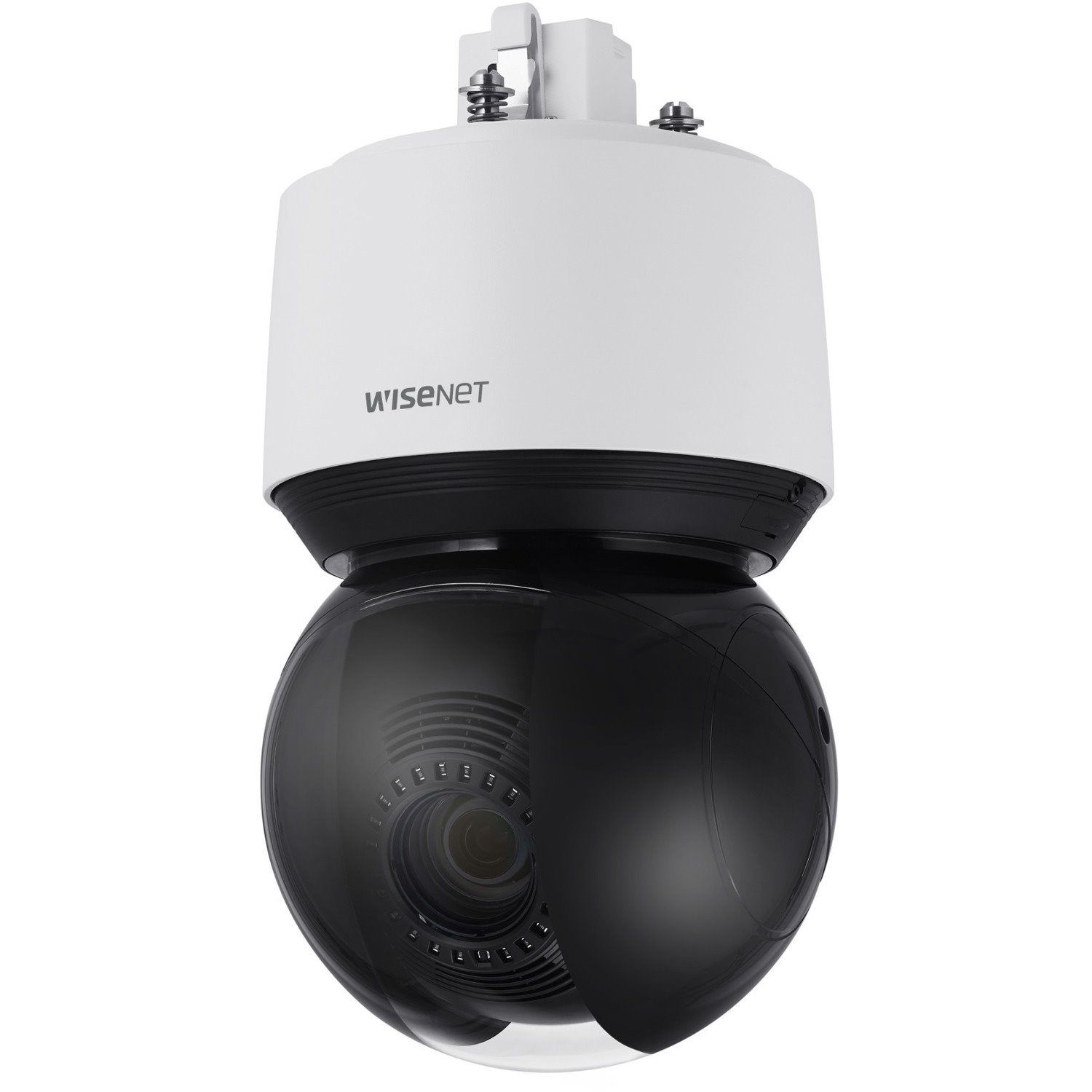 Wisenet XNP-6400 2 Megapixel Outdoor HD Network Camera - Color - Dome - Signal White, Jet Black