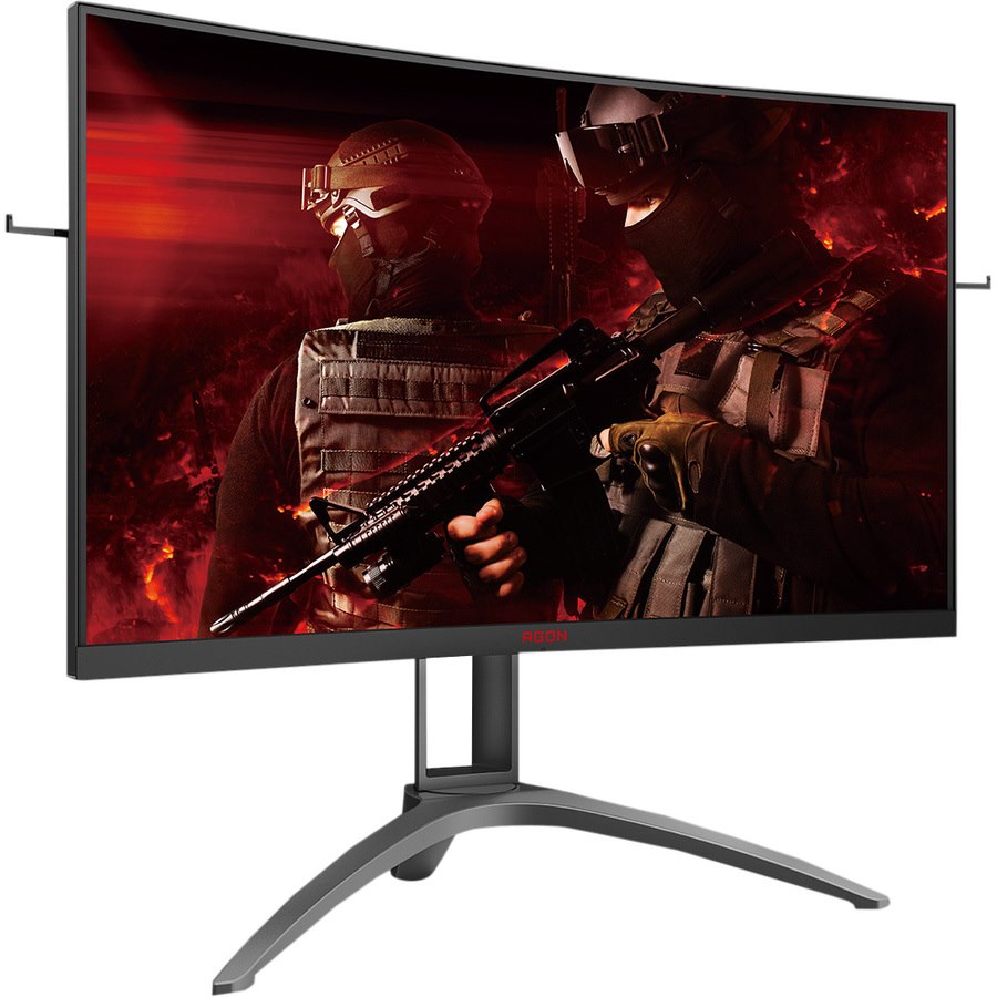 AOC AGON AG323QCXE 32" Class WQHD Curved Screen Gaming LCD Monitor - Black, Red