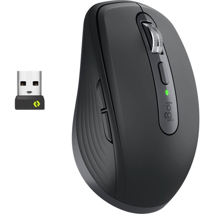Logitech MX Anywhere 3 for Business Mouse - Bluetooth/Radio Frequency - USB Type A - Darkfield - 6 Button(s) - Graphite
