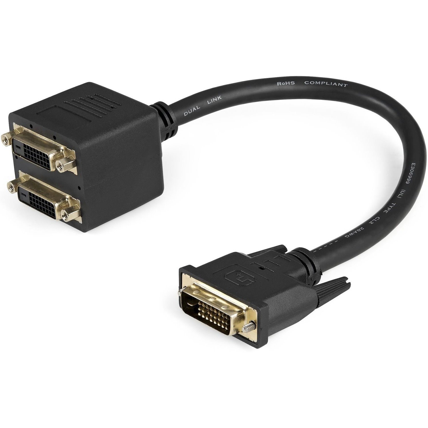 StarTech.com 1 ft DVI-D to 2x DVI-D Digital Video Splitter Cable - M/F