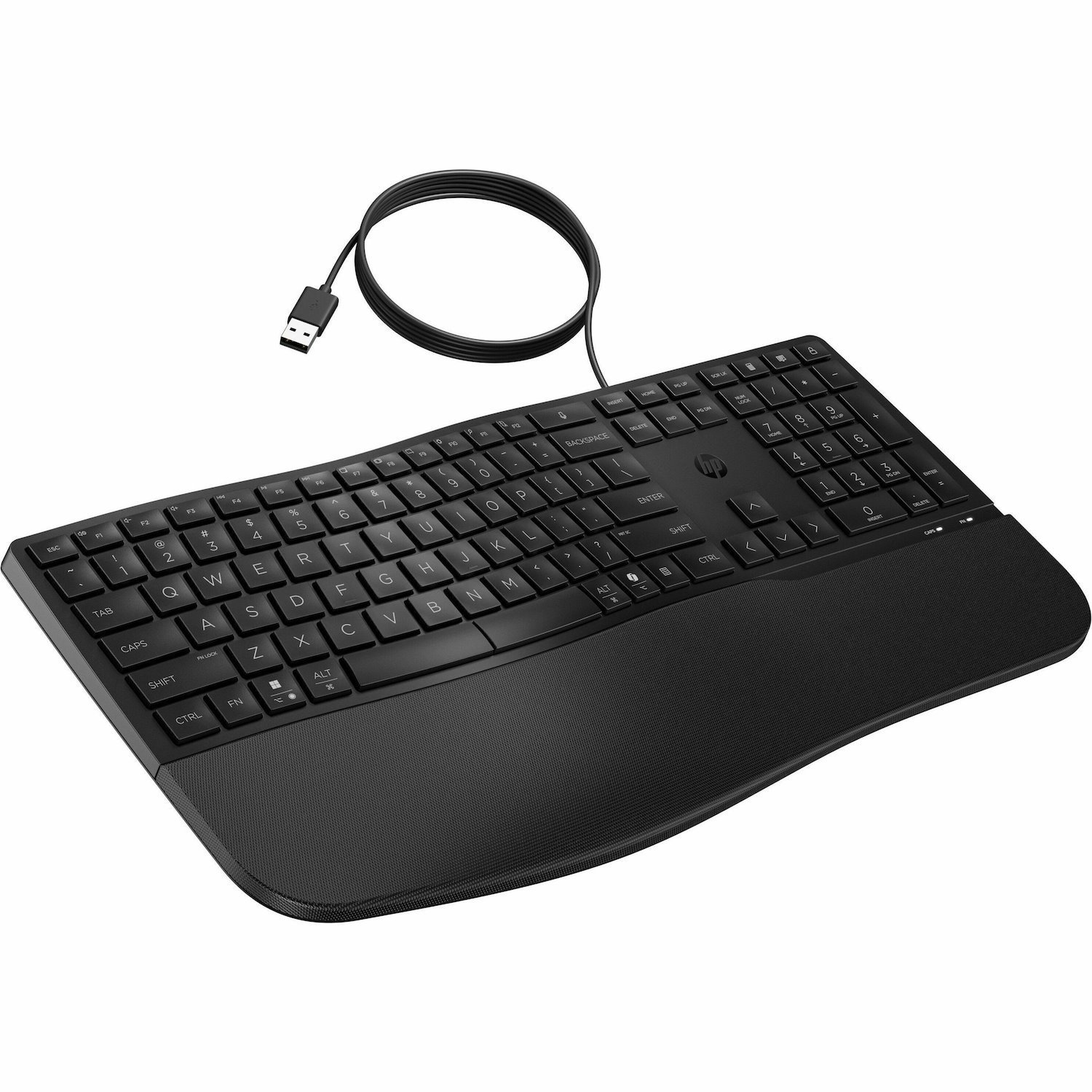HP 485 Keyboard - Cable Connectivity - USB Type A Interface - Black