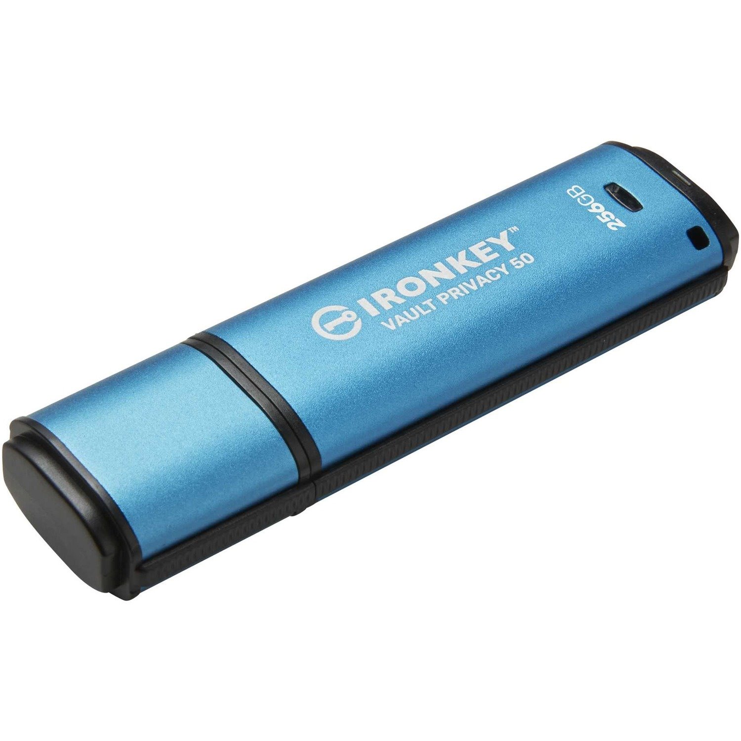 IronKey Vault Privacy 50 Series 256 GB USB 3.2 (Gen 1) Type A Flash Drive - Blue - 256-bit AES - TAA Compliant