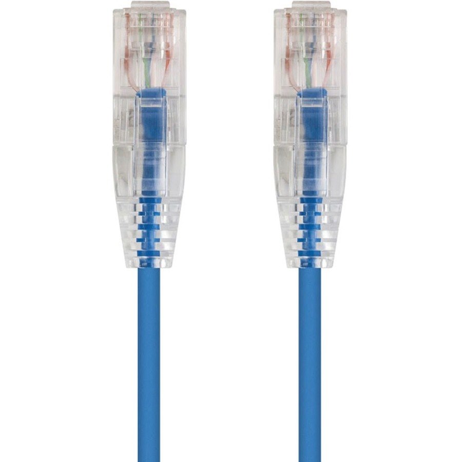 Monoprice SlimRun Cat6 28AWG UTP Ethernet Network Cable, 10ft Blue