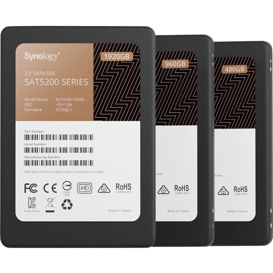 Synology SAT5200 SAT5200-480G 480 GB Solid State Drive - 2.5" Internal - SATA (SATA/600)