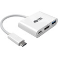 Tripp Lite by Eaton USB C to HDMI Multiport Video Adapter Converter 1080p w/ USB-A Hub & USB-C PD Charging, Thunderbolt 3 Compatible, USB Type C to HDMI, USB-C to HDMI, USB Type-C to HDMI
