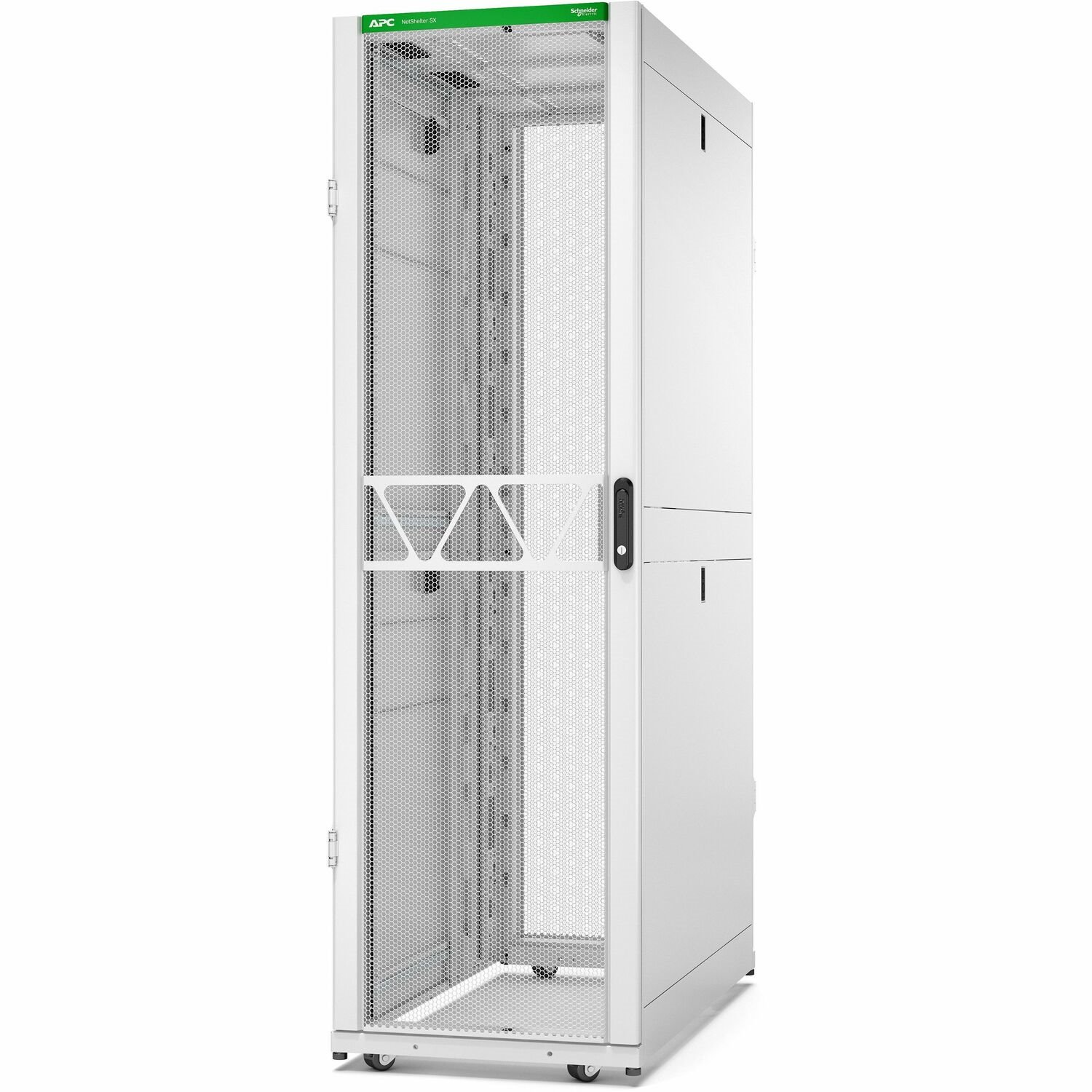 APC by Schneider Electric NetShelter SX 42U Enclosed Cabinet Rack Cabinet for Server, Equipment, Networking, Data Center - 482.60 mm Rack Width x 1048 mm Rack Depth - White