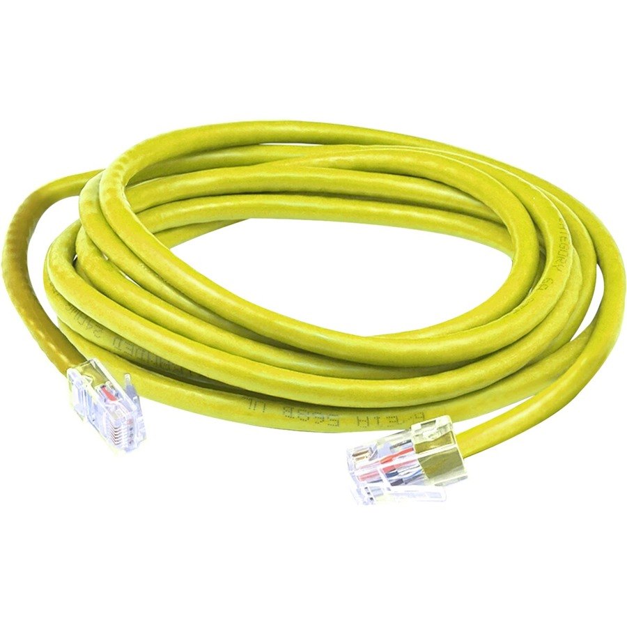 AddOn 25ft Yellow CAT 5E PVC Ethernet Cable Non-Booted RJ-45 M/M